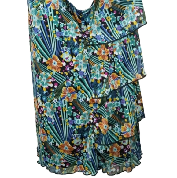 NWT Notations Floral Sleeveless Ruffled Layered Top Women's Size XL - Picture 9 of 16